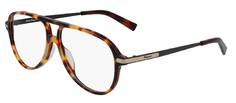 Ferragamo SF2855 214 Navigator Eyeglasses Hipster Style