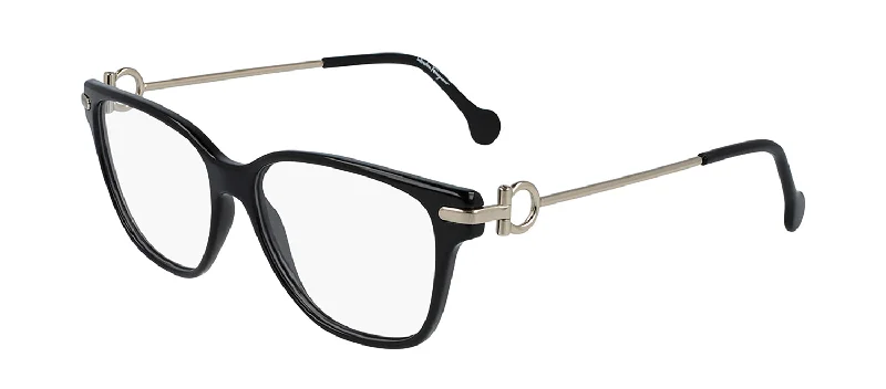 Ferragamo SF2864 001 Square Eyeglasses Oval - Rimmed Sophisticated Look