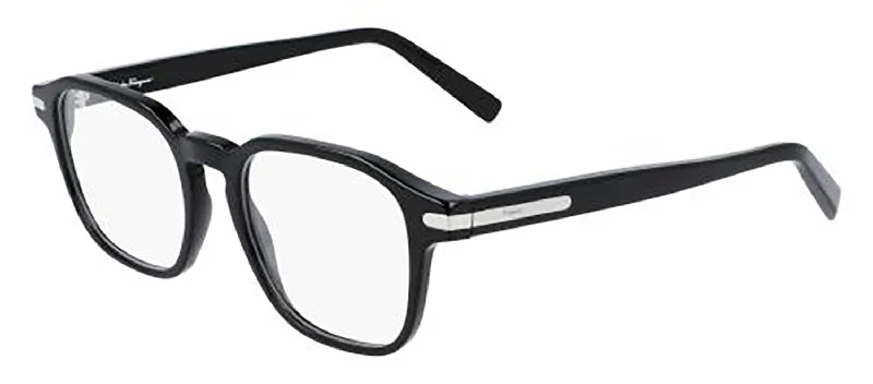 Ferragamo SF2878 001 Square Eyeglasses Flip - Up Dual - Purpose Design