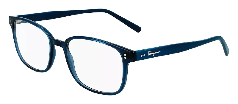 Ferragamo SF2915 402 Square Eyeglasses Geometric - Patterned Frame Design