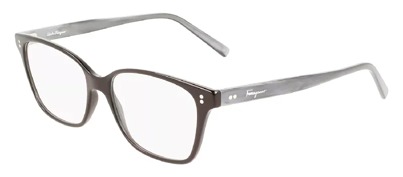 Ferragamo SF2928 001 Square Eyeglasses Oval - Rimmed Sophisticated Look