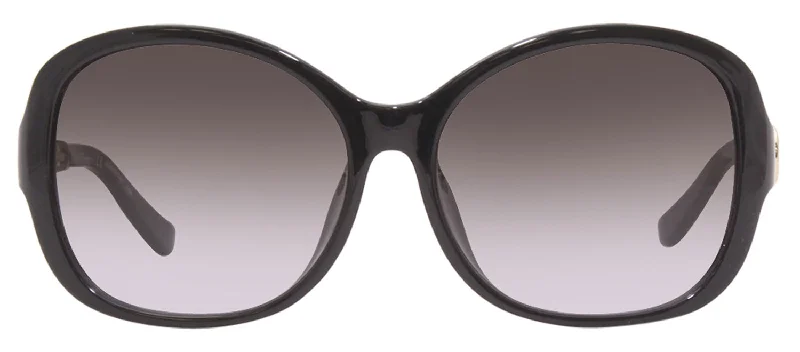 Ferragamo SF744SLA 001 Oval Sunglasses Mirrored - Lens Driving Look