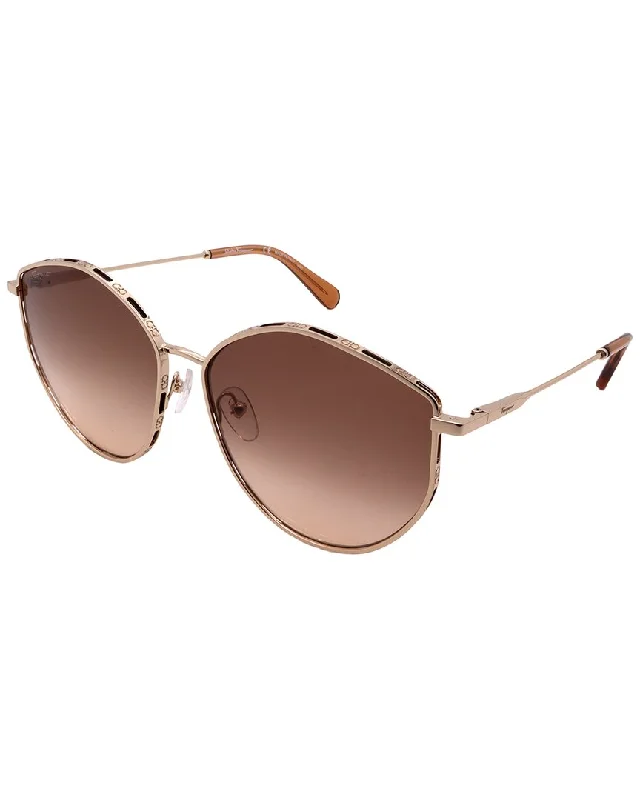 Ferragamo Women's SF264S 60mm Sunglasses Mirrored - Lens Driving Look