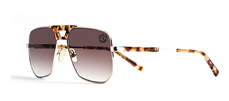 FUBU Frames Flatbush Gold Square Sunglasses Sports - Wrap Performance Look