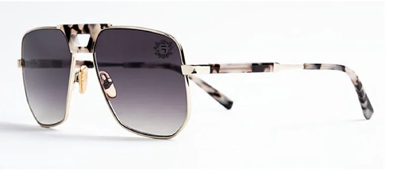 FUBU Frames Flatbush Silver Square Sunglasses Clip - On Sunglasses Convenience