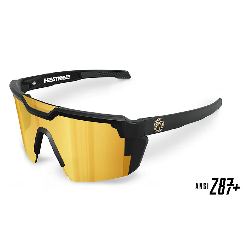 Future Tech Sunglasses in Polarized Gold Rush Z87+ Round - Rimmed Bohemian Look