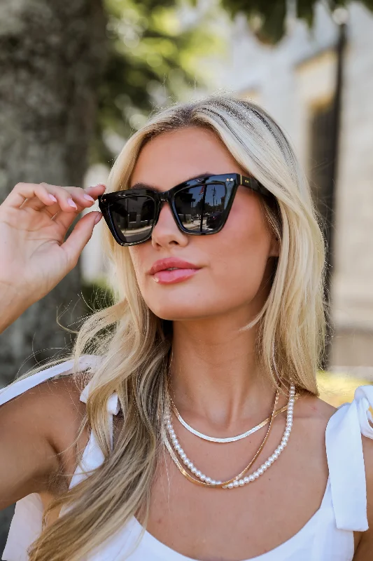 Got The Look Square Cat Eye Sunglasses Thin - Rimmed Elegant Style