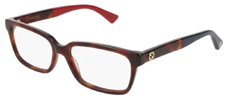 Gucci GG0168O 008 Rectangle Eyeglasses Oval - Shaped Academic Look