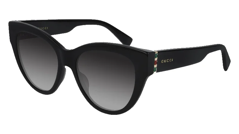 Gucci  GG0460S Cateye Women's Sunglasses Chunky Black - Frame Goth Look