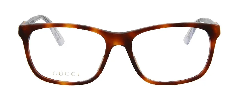 Gucci GG0490O 008 Wayfarer Eyeglasses Tortoiseshell Pattern Aesthetic