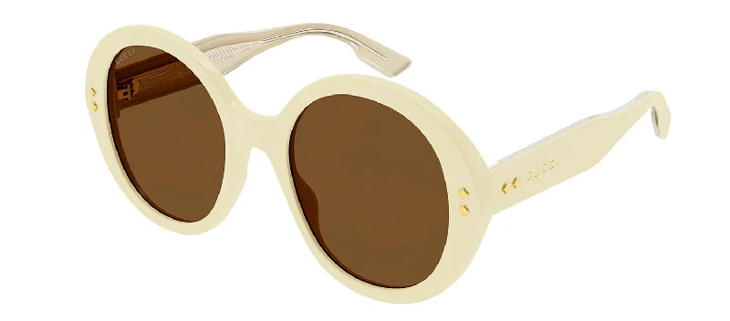 Gucci GG1081S 004 Oversized Round Sunglasses Cat - Eye Vintage Revival