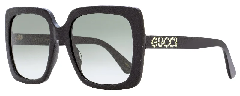 Gucci Women's Crystal Logo Sunglasses GG0418S 001 Black 54mm Flip - Up Dual - Purpose Design