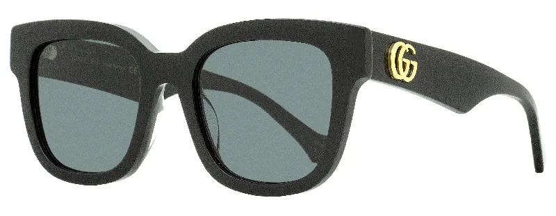 Gucci Women's Logo Sunglasses GG0998S 001 Black 52mm Thin - Rimmed Elegant Style