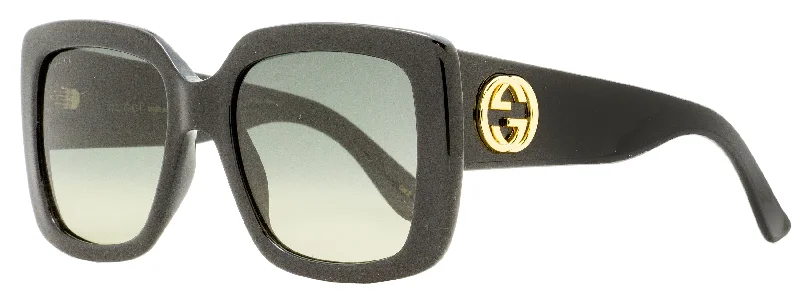 Gucci Women's Square Sunglasses GG0141SN 001 Black/Gold 53mm Glitter - Embellished Party Glasses Gucci Women's Square Sunglasses GG0141SN 001 Black/Gold 53mm Glitter - Embellished Party Glasses