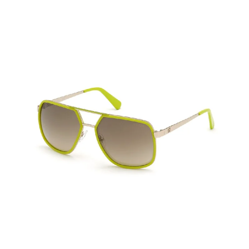 Guess  Metal Men's Sunglasses Geometric - Shaped Avant - Garde