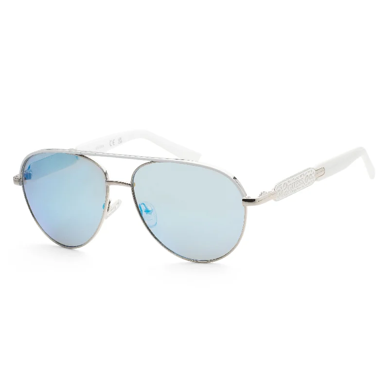 Guess Women's 57mm Black Sunglasses GF0287-06X Leather - Trimmed Luxe Style