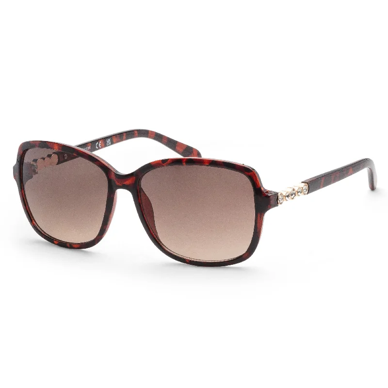 Guess Women's 58mm Dark Havana Sunglasses GF0393-52F Transparent Frame Trend