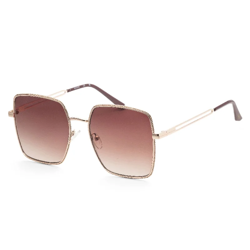 Guess Women's 58mm Rose Gold Sunglasses GF0419-28F Wayfarer Streetwear Style