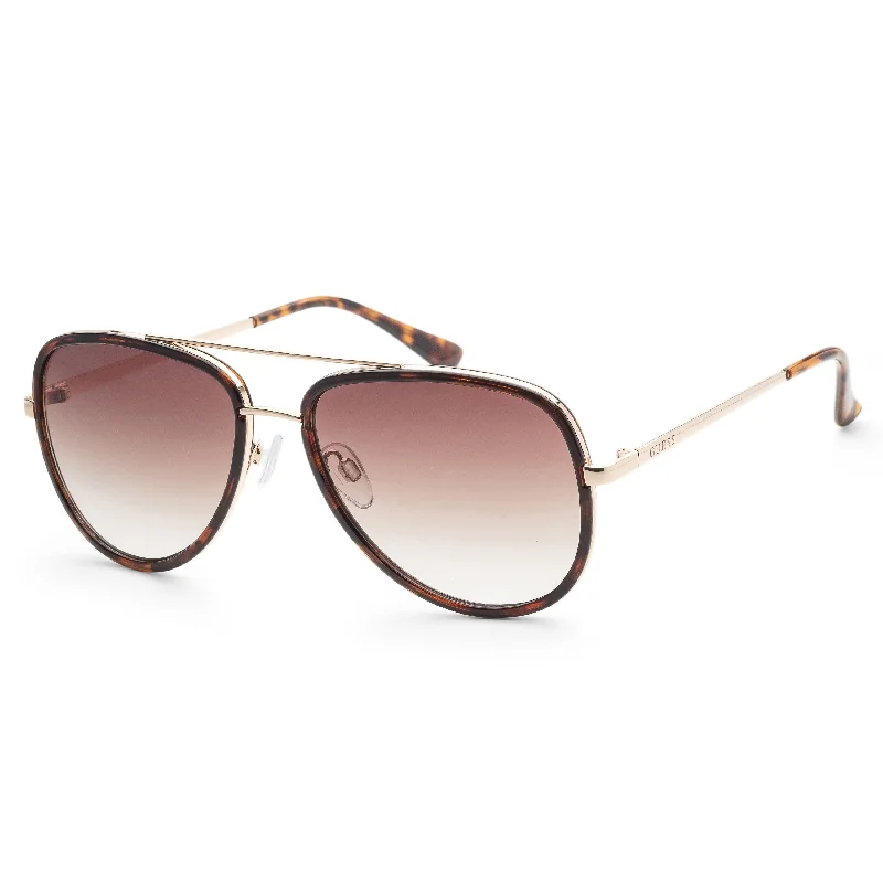 Guess Women's 59mm Brown Sunglasses GF0417-52F Round - Rimmed Bohemian Look