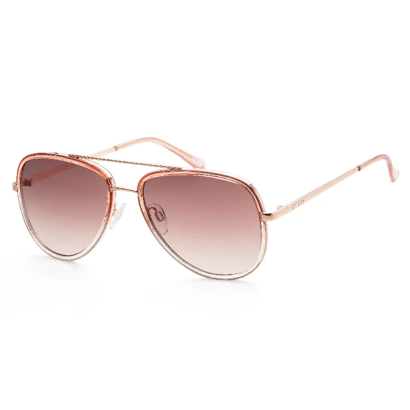 Guess Women's 59mm Pink Sunglasses GF0417-72B Wood - Grain Accent Natural Look