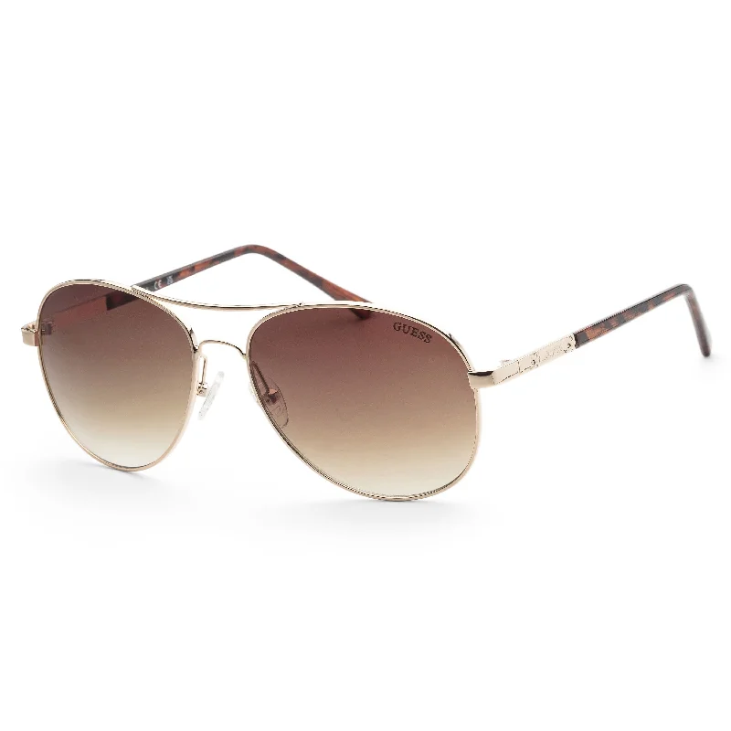 Guess Women's 60mm Gold Sunglasses GF0295-33F Mirrored - Lens Driving Look