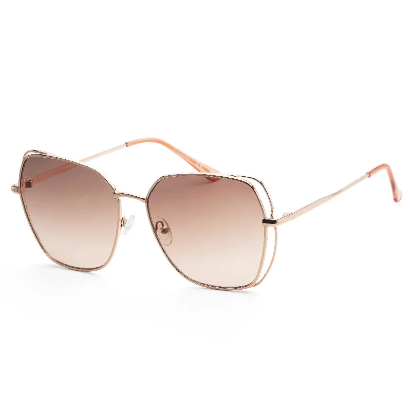 Guess Women's 60mm Rose Gold Sunglasses GF0416-28F Retro Round - Frame Look