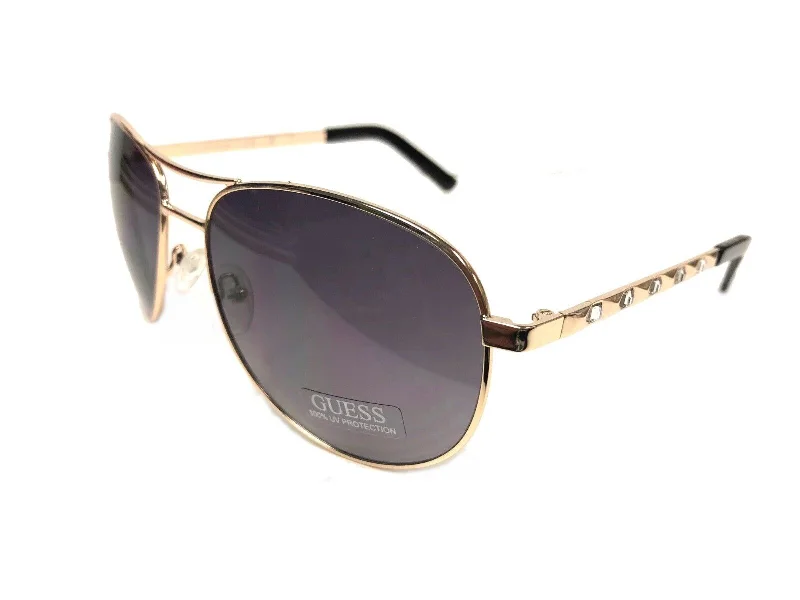 Guess Women's 61mm Gold Sunglasses GF0408-32B Wood - Grain Accent Natural Look
