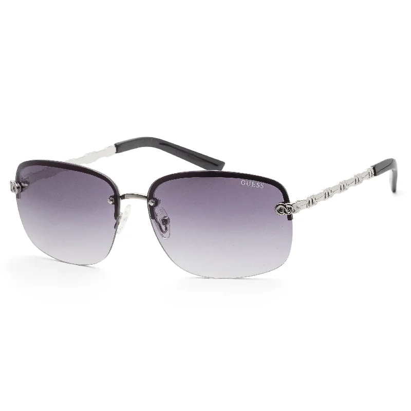 Guess Women's 66mm Black Sunglasses GF0388-10B Glossy Metal Frame Look