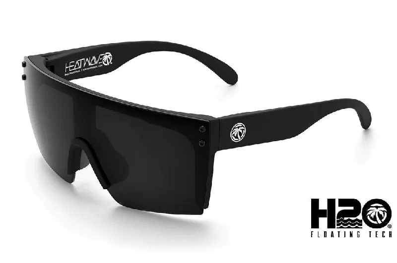 H20 Lazer Face Floating Sunglasses: Black Chunky Black - Frame Goth Look