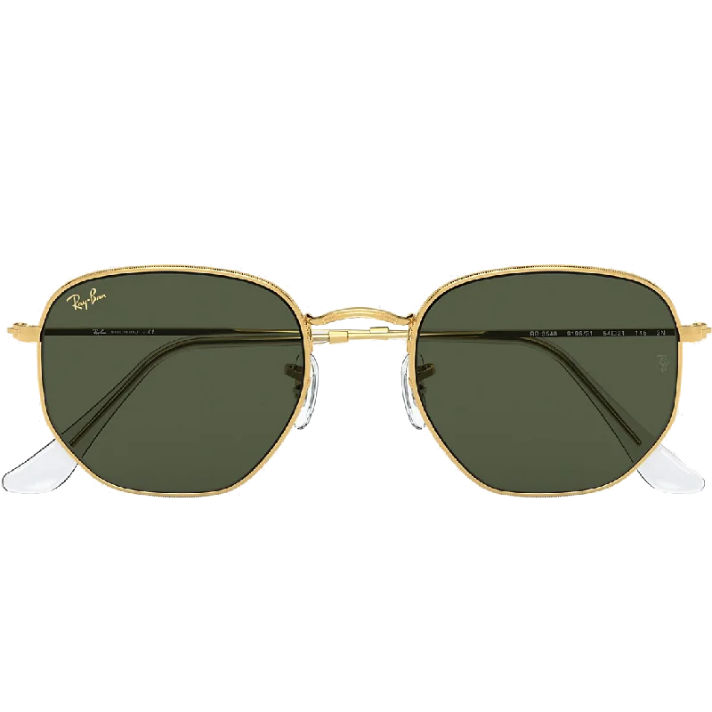 Hexagonal M - Gold/G-15 Green Polarized Chunky Black - Frame Goth Look