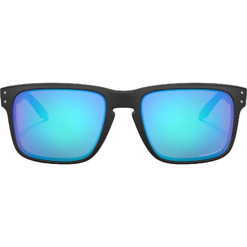 Holbrook - Matte Black/Prizm Sapphire Polarized Geometric - Patterned Frame Design