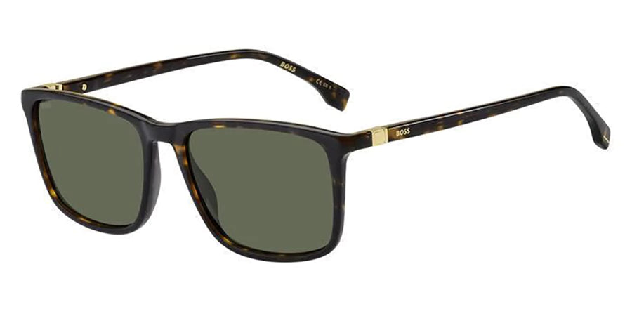 Hugo Boss Sunglasses-Tortoiseshell Matte - Finish Plastic Frame Look