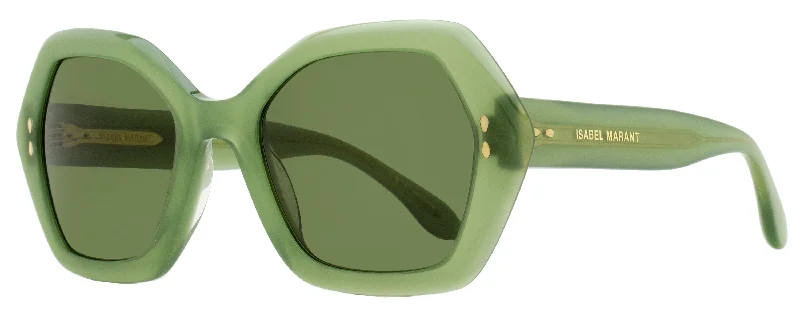 Isabel Marant Women's Geometric Sunglasses IM0107GS 1EDQT Green 53mm Rectangle Business Style