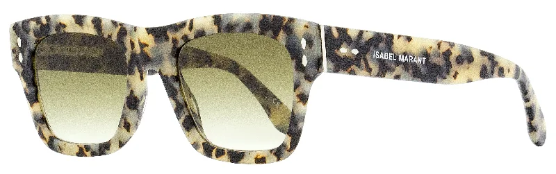 Isabel Marant Women's Rectangular Sunglasses IM0072S AHF9K White Havana 51mm Retro - Inspired 