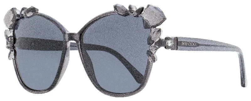 Jimmy Choo Women's 25th Anniversary Sunglasses Mya KB7IR Gray 59mm Oval - Rimmed Sophisticated Look Jimmy Choo Women's 25th Anniversary Sunglasses Mya KB7IR Gray 59mm Oval - Rimmed Sophisticated Look