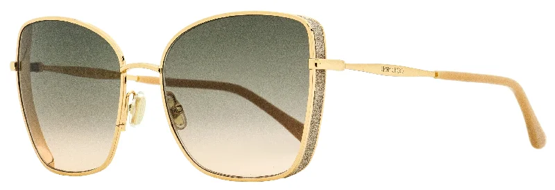 Jimmy Choo Women's Butterfly Sunglasses Alexis PY3FF Gold/Nude 59mm Clip - On Sunglasses Convenience Jimmy Choo Women's Butterfly Sunglasses Alexis PY3FF Gold/Nude 59mm Clip - On Sunglasses Convenience