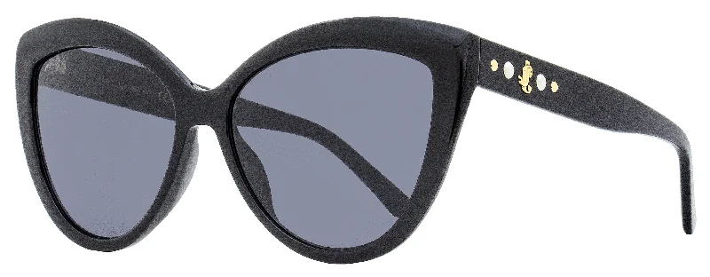 Jimmy Choo Women's Butterfly Sunglasses Sinnie 807IR Black 57mm Translucent Frame Modern Aesthetic Jimmy Choo Women's Butterfly Sunglasses Sinnie 807IR Black 57mm Translucent Frame Modern Aesthetic