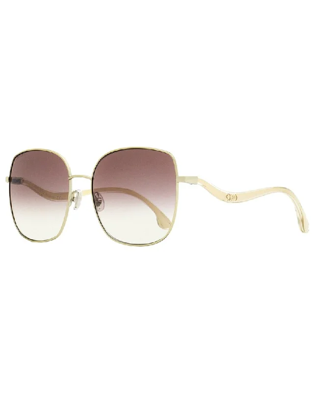 Jimmy Choo Women's MAMIES 60mm Sunglasses Chunky Black - Frame Goth Look