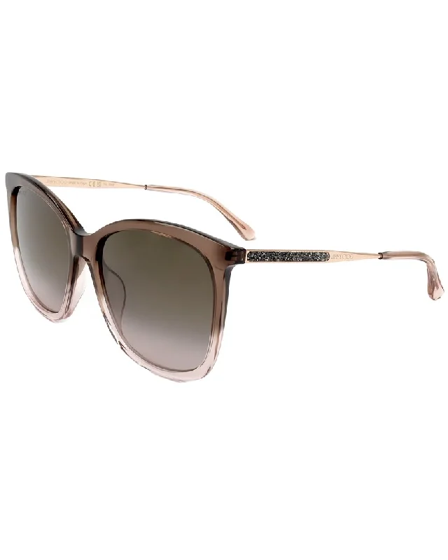Jimmy Choo Women's Nerea 57mm Sunglasses Translucent Frame Modern Aesthetic