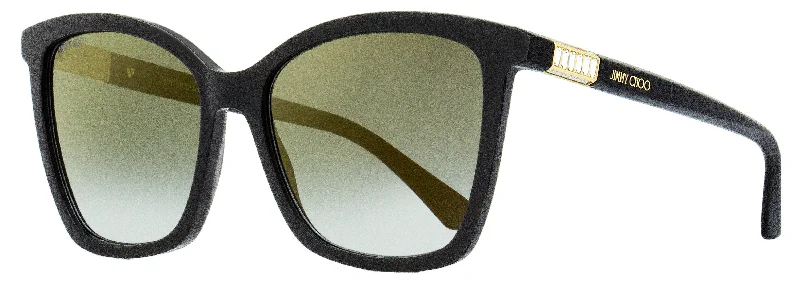 Jimmy Choo Women's Square Sunglasses Ali 807FQ Black 56mm Flip - Up Dual - Purpose Design