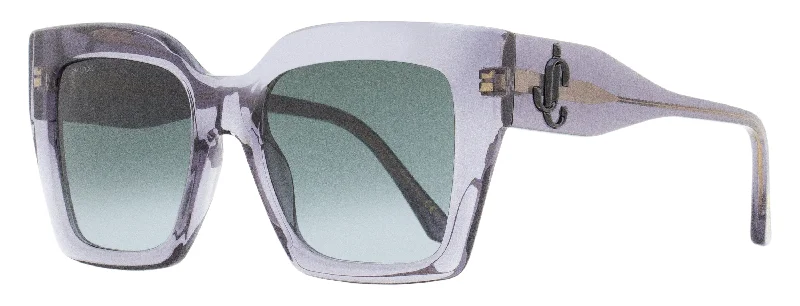 Jimmy Choo Women's Square Sunglasses Eleni /G/N R6S9O Transparent Gray 53mm Rectangle - Rimmed Jimmy Choo Women's Square Sunglasses Eleni /G/N R6S9O Transparent Gray 53mm Rectangle - Rimmed
