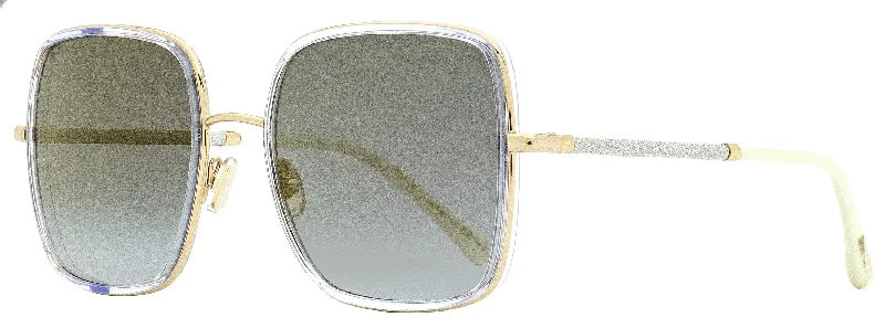 Jimmy Choo Women's Square Sunglasses Jayla LOJFQ Gold/Crystal/White 57mm Vintage Horn - Rimmed Style Jimmy Choo Women's Square Sunglasses Jayla LOJFQ Gold/Crystal/White 57mm Vintage Horn - Rimmed Style