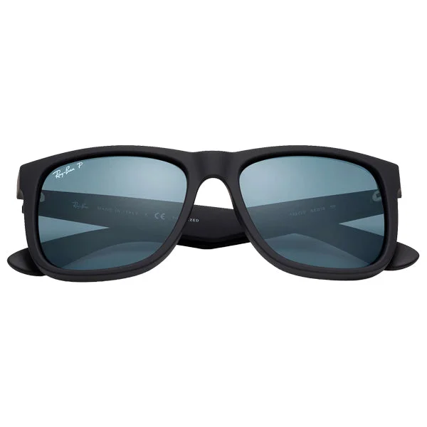 Justin - Black Rubber/Dark Blue Polarized Colored - Lens Sports Style