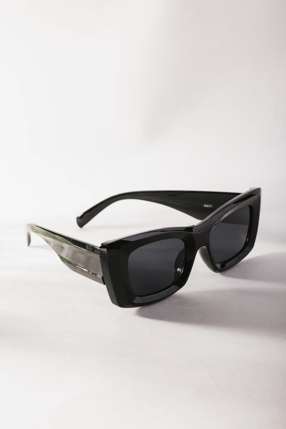 Kamree Sunglasses in Black Translucent Frame Modern Aesthetic