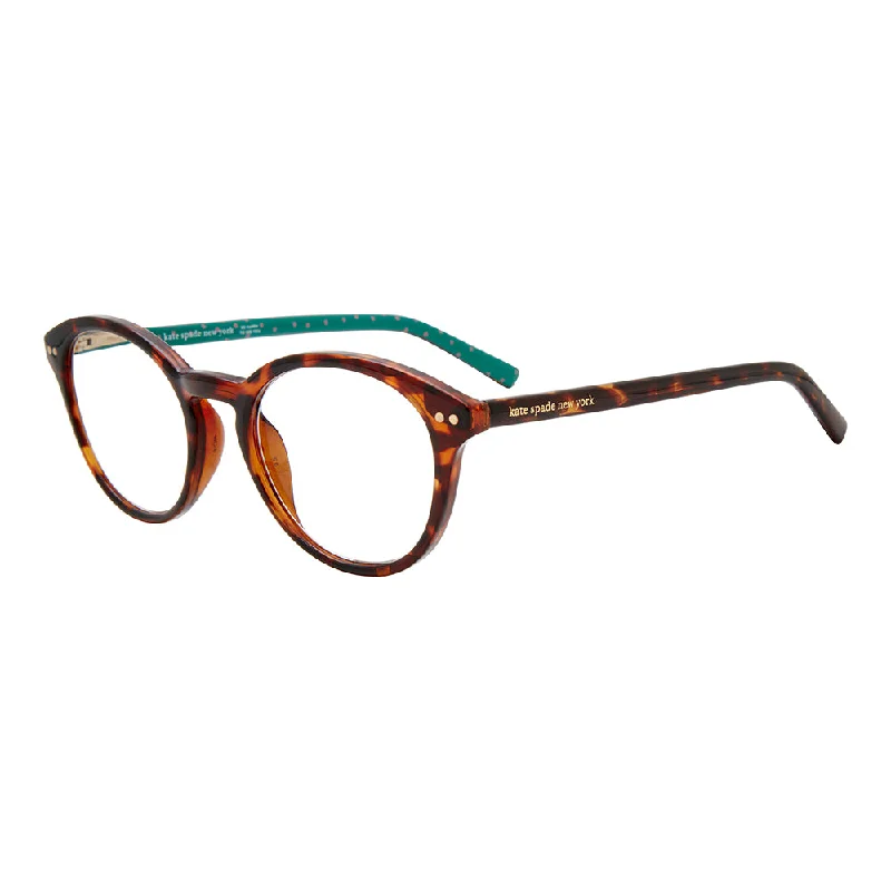 Kate Spade  KS Kinslee 086 0.00 Womens Round Eyeglasses 48mm Translucent Frame Modern Aesthetic