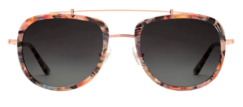 KREWE Breton Navigator Sunglasses Transparent Frame Trend