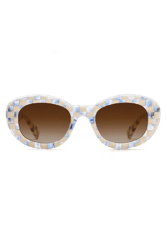Krewe Margaret / Gingham over Crystal Tortoiseshell Pattern Aesthetic