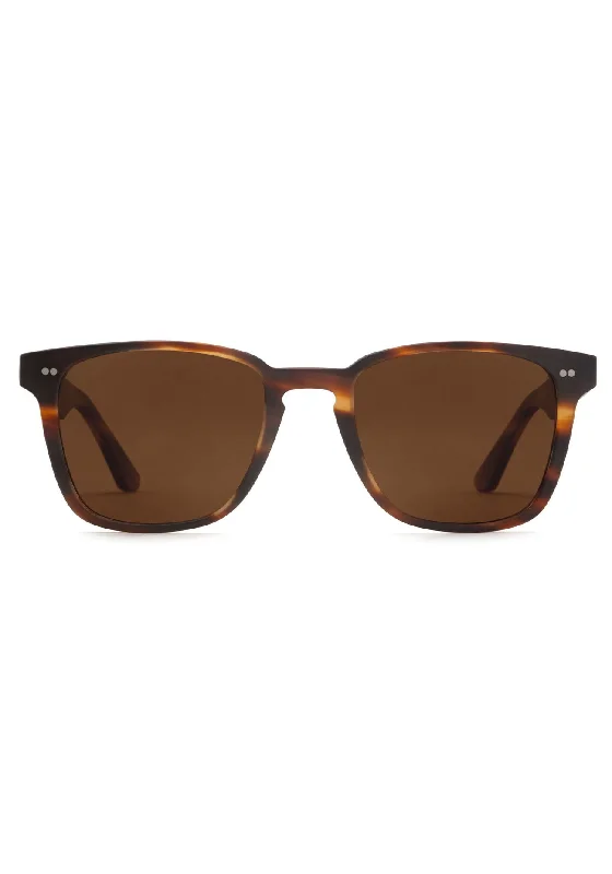 Krewe Vindel / Matte Hickory Polarized Glossy Metal Frame Look