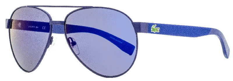 Lacoste Unisex Aviator Sunglasses L185S 424 Matte Navy 60mm Classic Aviator Style