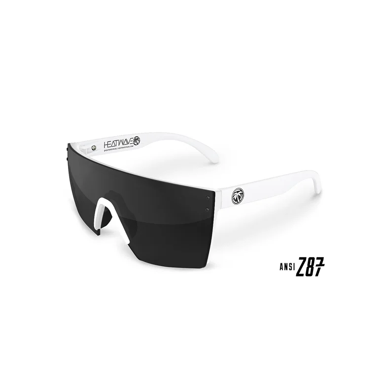Lazer Face Sunglasses in White/Black Lens Z87 Geometric - Shaped Avant - Garde